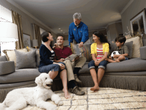 dealer with family