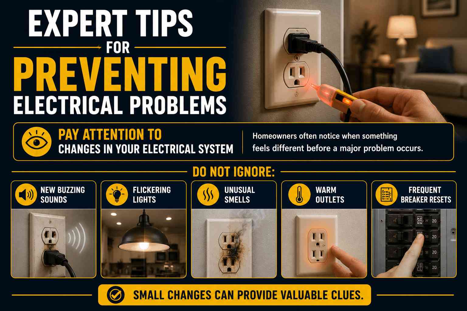 Electrical Problems Homeowners Should Never Ignore: Warning Signs Your Home Needs an Electrician 7 Electrical Problems Homeowners Should Never Ignore: Warning Signs Your Home Needs an Electrician
