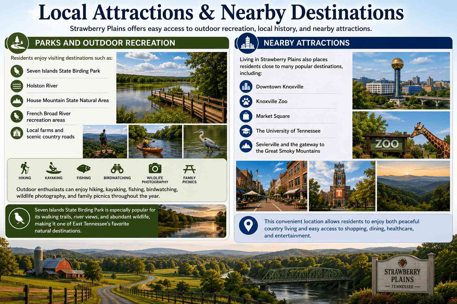 Living in Strawberry Plains, TN: Enjoying Comfortable Living in East Knox County