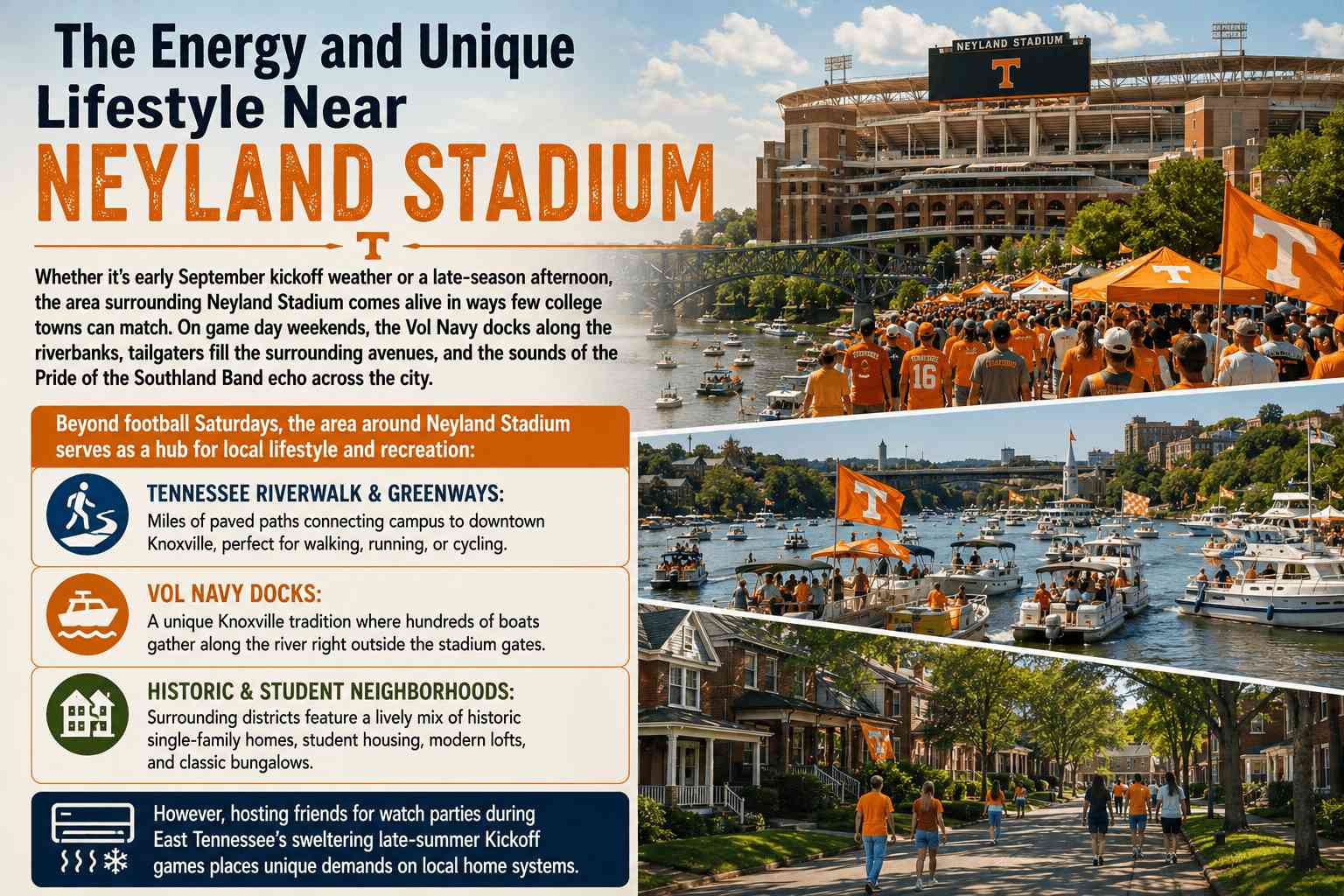 Game Day Comfort: Living Near Neyland Stadium &amp; Keeping Your Home Cool Year-Round
