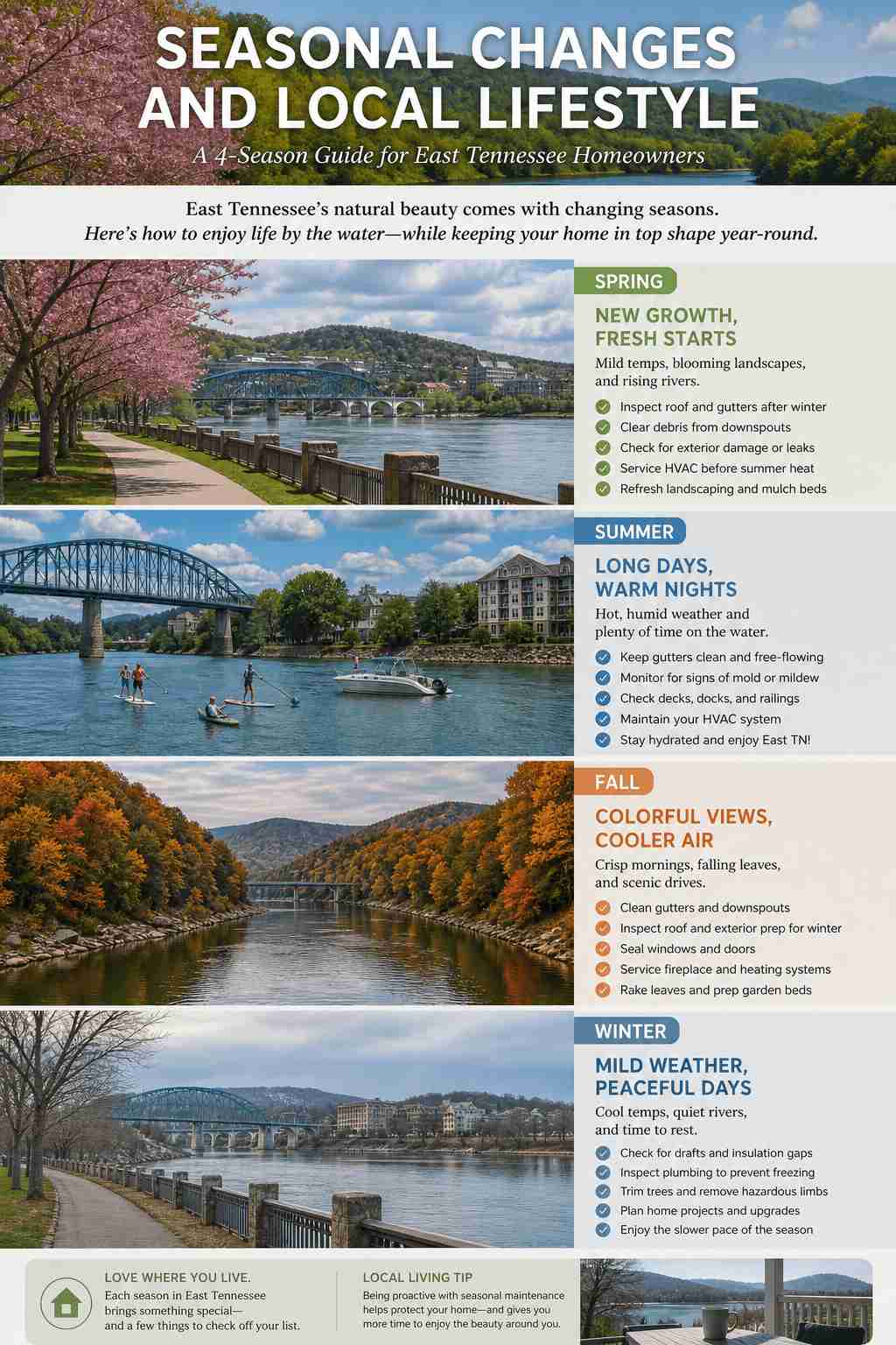 Enjoying Knoxville's Riverfront in Volunteer Landing While Keeping Your Home Comfortable Year-Round