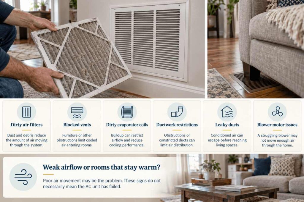 Why Your AC Runs Constantly but Your House Still Feels Warm: How to Fix Cooling Problems During Knoxville Summers 7 Can Poor Airflow Make My AC Run Longer