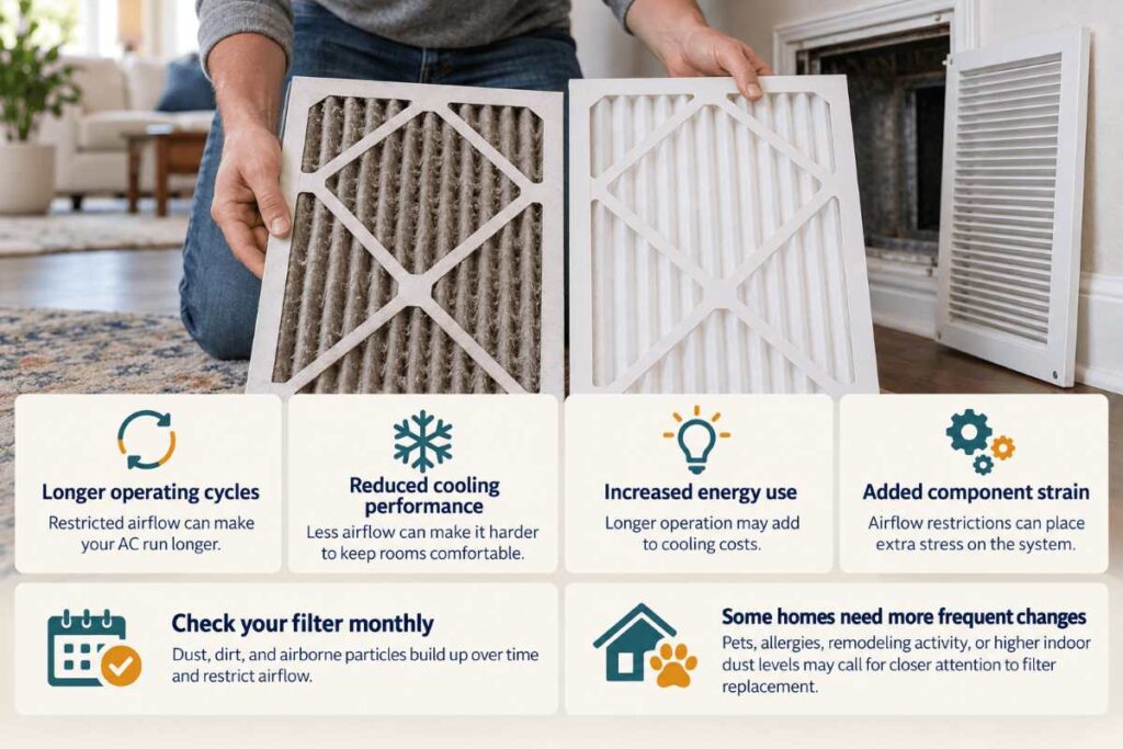 Why Your AC Runs Constantly but Your House Still Feels Warm: How to Fix Cooling Problems During Knoxville Summers 8 Can a Dirty Air Filter Increase Cooling Costs