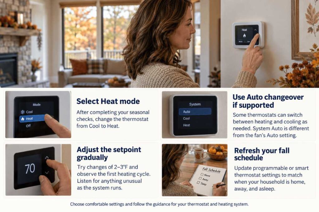 How Do You Actually Switch Your Thermostat and System From Cooling to Heating