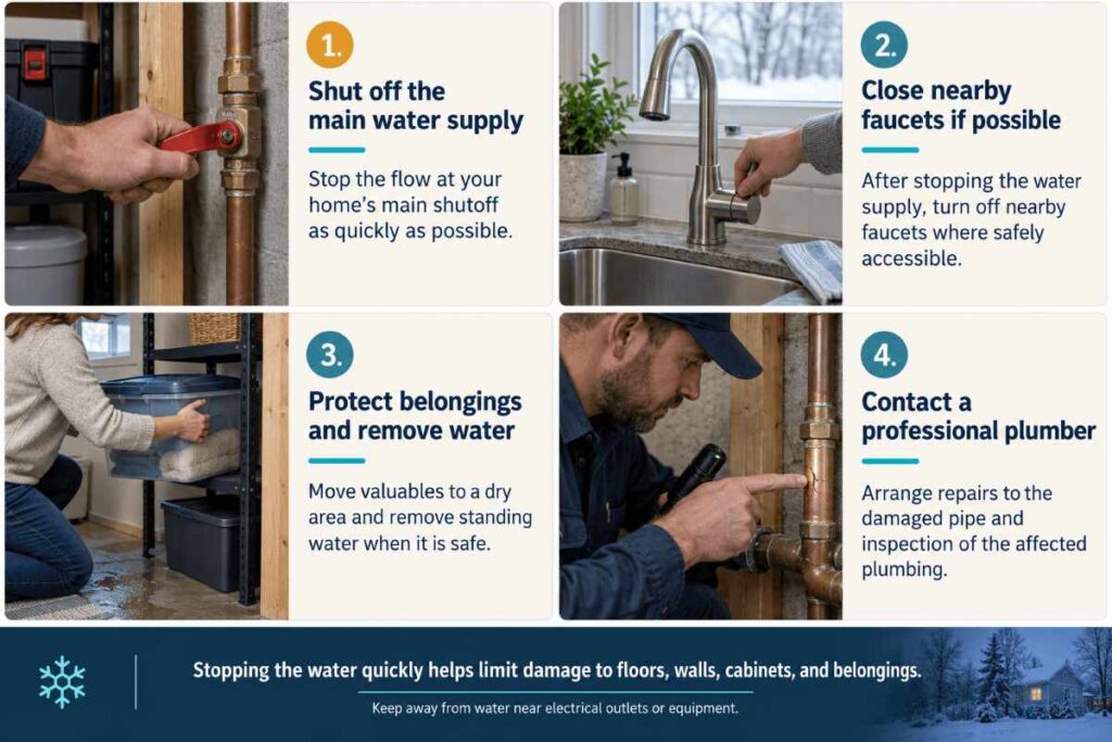 What Should You Do If a Frozen Pipe Bursts